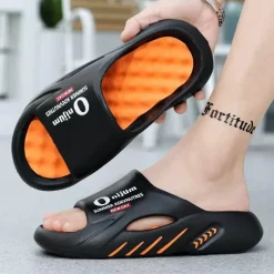 Trail Tech Outdoor-Gadgets|Outdoor-Artikel-Bequeme orangefarbene Strandpantoffeln mit massierendem Fußbett für ganztägige Entspannung