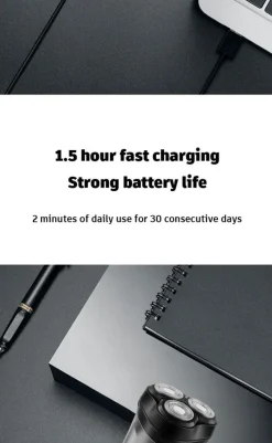 PureGlow Frauenpflege|Körperpflege-Über USB wiederaufladbarer Elektrorasierer für Männer, leistungsstarker, wasserdichter Rasierer