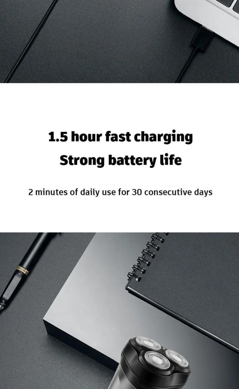 PureGlow Frauenpflege|Körperpflege-Über USB wiederaufladbarer Elektrorasierer für Männer, leistungsstarker, wasserdichter Rasierer