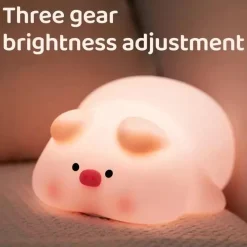 Illuminate Home Babyspielzeug|Beleuchtung-Berührungssensor Silikon LED Lampe Süßes kleines Schweinchen