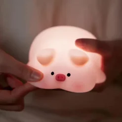 Illuminate Home Babyspielzeug|Beleuchtung-Berührungssensor Silikon LED Lampe Süßes kleines Schweinchen