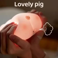 Illuminate Home Babyspielzeug|Beleuchtung-Berührungssensor Silikon LED Lampe Süßes kleines Schweinchen