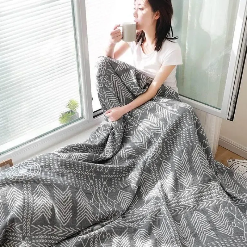 Wrap u0026 Relax Bettzeug-Überwurfdecke aus Baumwollgaze – weiche Sommertagesdecke für Schlafsäle und Sofas
