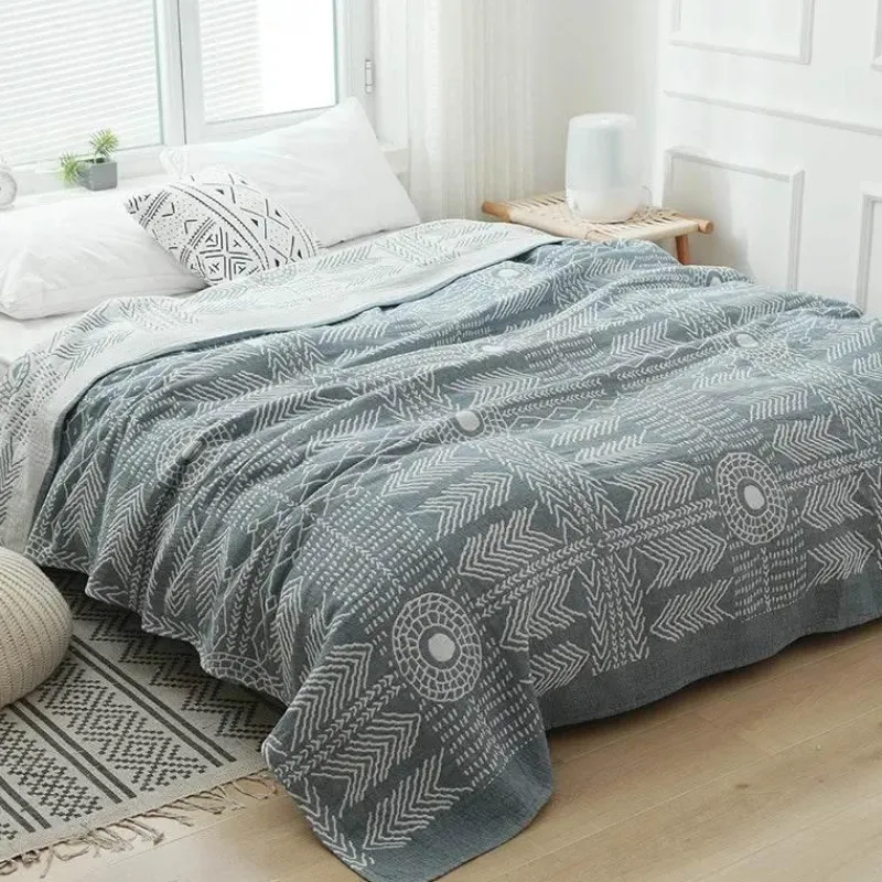 Wrap u0026 Relax Bettzeug-Überwurfdecke aus Baumwollgaze – weiche Sommertagesdecke für Schlafsäle und Sofas
