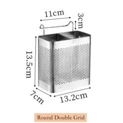 Tom Küche & Esszimmer-Besteck-Organizer aus Edelstahl – Abtropfgestell für Küchengeschirr mit Haken