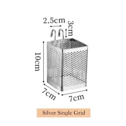 Tom Küche & Esszimmer-Besteck-Organizer aus Edelstahl – Abtropfgestell für Küchengeschirr mit Haken
