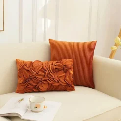 The Cushion Corner Bettzeug-Bestickter Kissenbezug mit Blumenbaum - Dekorativer Kissenbezug für Sofa