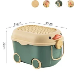 The Decor Haven Babyspielzeug-Bewegliche Aufbewahrungsbox im Cartoon-Stil für Kinder – lustiger Spielzeug-Organizer
