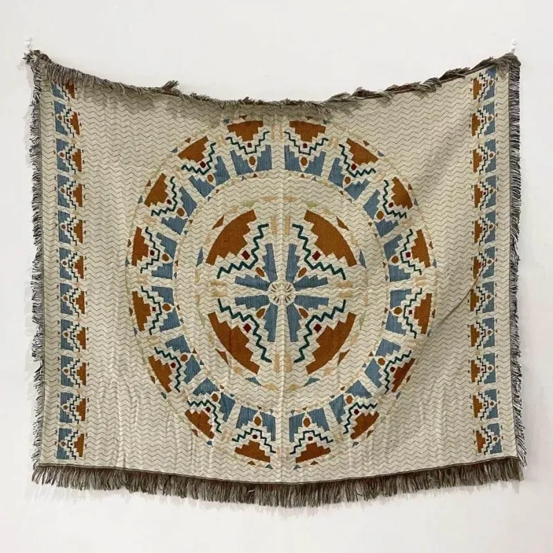 Snug u0026 Soft Bettzeug-Böhmische Überwurfdecke - Geometrischer Wandteppich-Sofabezug mit Quasten