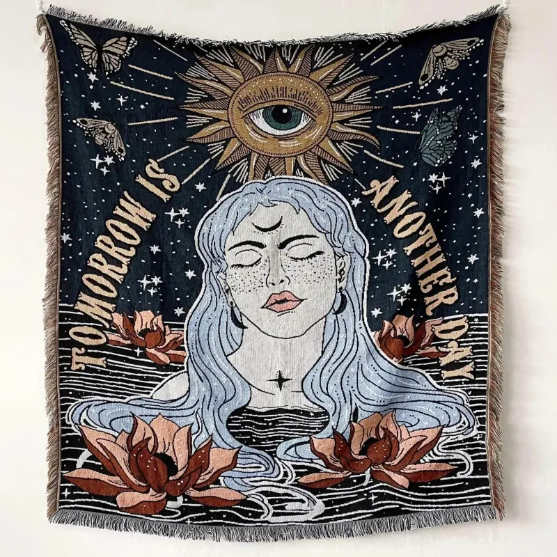 Snug u0026 Soft Bettzeug-Böhmische Überwurfdecke - Geometrischer Wandteppich-Sofabezug mit Quasten