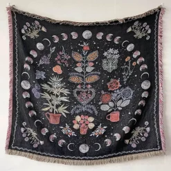 Snug u0026 Soft Bettzeug-Böhmische Überwurfdecke - Geometrischer Wandteppich-Sofabezug mit Quasten