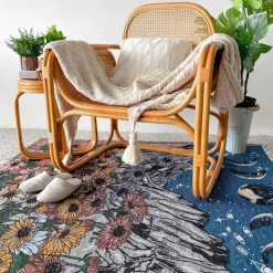 Snug u0026 Soft Bettzeug-Böhmische Überwurfdecke - Geometrischer Wandteppich-Sofabezug mit Quasten