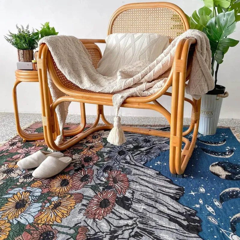 Snug u0026 Soft Bettzeug-Böhmische Überwurfdecke - Geometrischer Wandteppich-Sofabezug mit Quasten