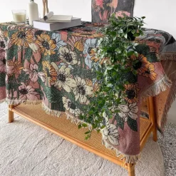 Snug u0026 Soft Bettzeug-Böhmische Überwurfdecke - Geometrischer Wandteppich-Sofabezug mit Quasten