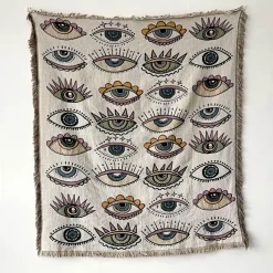 Snug u0026 Soft Bettzeug-Böhmische Überwurfdecke - Geometrischer Wandteppich-Sofabezug mit Quasten