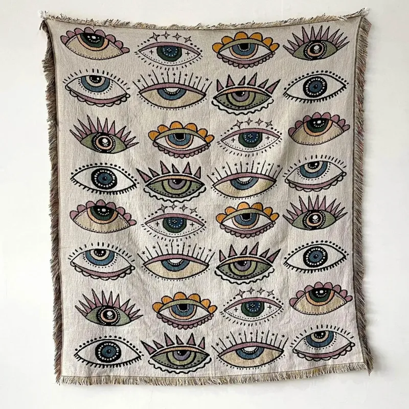 Snug u0026 Soft Bettzeug-Böhmische Überwurfdecke - Geometrischer Wandteppich-Sofabezug mit Quasten