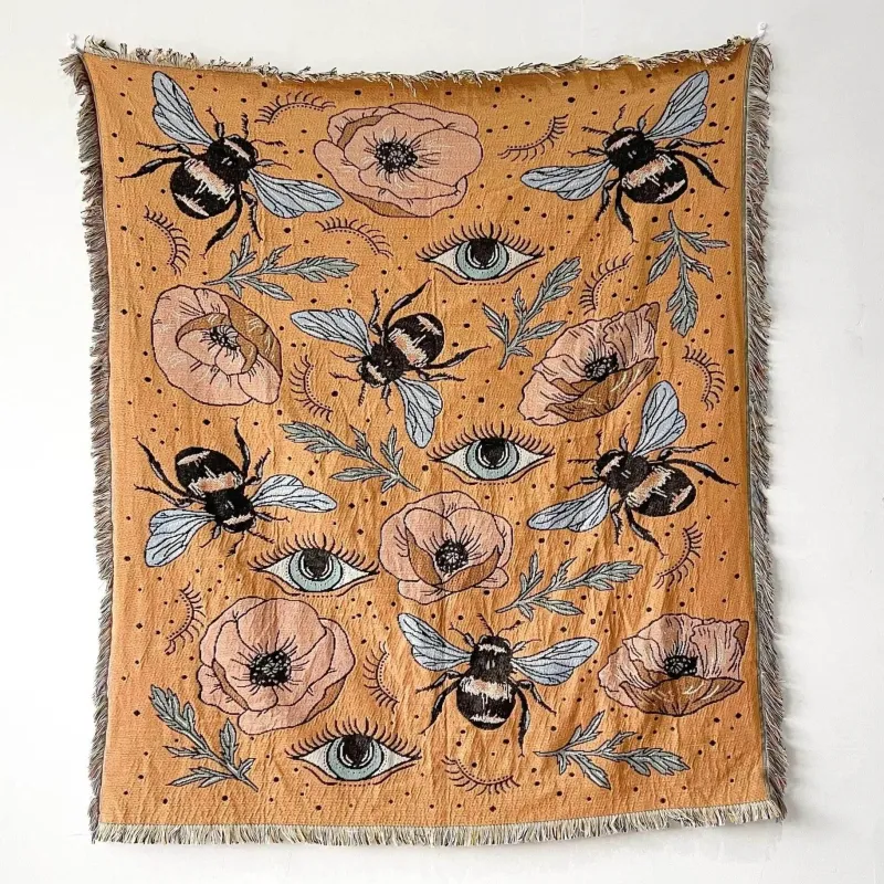 Snug u0026 Soft Bettzeug-Böhmische Überwurfdecke - Geometrischer Wandteppich-Sofabezug mit Quasten