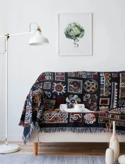 Snug u0026 Soft Bettzeug-Böhmische Jacquard-Überwurfdecke – doppelseitiger Sofabezug, multifunktionale Tagesdecke
