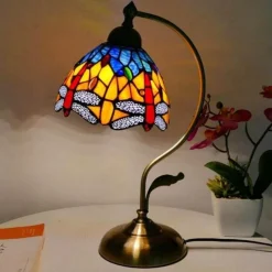 Bright Accents Beleuchtung-Böhmische Rosen-Tischlampe – floraler Wohndekor-Akzent