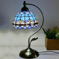 Bright Accents Beleuchtung-Böhmische Rosen-Tischlampe – floraler Wohndekor-Akzent