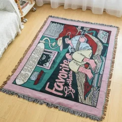 Warm Embrace Bettzeug-Böhmische Wandteppichdecke - Floraler Sofabezug