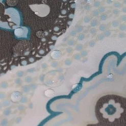 Aqua Essence Badezimmer-Böhmischer Blumen-Duschvorhang - Buntes Badezimmerdekor