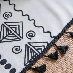 Wrap u0026 Relax Bettzeug-Böhmischer Vorhang - Baumwollleinen Ethno Geometrischer Druck