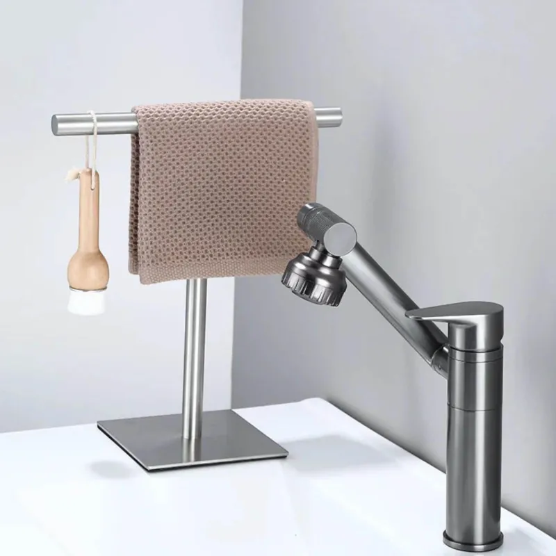 Serene Splash Badezimmer-Bianca Towel Rack - Modern Bathroom Organizer