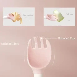 Kinder Little Nest Kinderwagen & Zubehör-Biegbares Löffel-Gabel-Set für Babys – weiches, flexibles Besteck für Kleinkinder