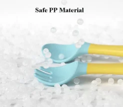 Kinder Little Nest Kinderwagen & Zubehör-Biegbares Löffel-Gabel-Set für Babys – weiches, flexibles Besteck für Kleinkinder