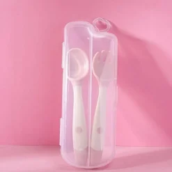 Kinder Little Nest Kinderwagen & Zubehör-Biegbares Löffel-Gabel-Set für Babys – weiches, flexibles Besteck für Kleinkinder