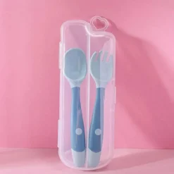 Kinder Little Nest Kinderwagen & Zubehör-Biegbares Löffel-Gabel-Set für Babys – weiches, flexibles Besteck für Kleinkinder