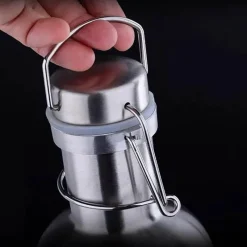 Tom Küche & Esszimmer-Bierkrug mit Bügelverschluss aus Edelstahl – langlebiger Behälter für selbstgebrautes Bier