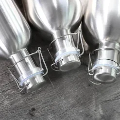 Tom Küche & Esszimmer-Bierkrug mit Bügelverschluss aus Edelstahl – langlebiger Behälter für selbstgebrautes Bier