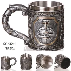 Feast u0026 Flair Küche & Esszimmer-Bierkrug mit Wikinger-Totenkopf - Piratenkrug aus Edelstahl