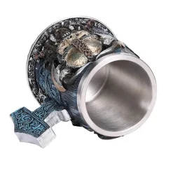 Feast u0026 Flair Küche & Esszimmer-Bierkrug mit Wikinger-Totenkopf - Piratenkrug aus Edelstahl