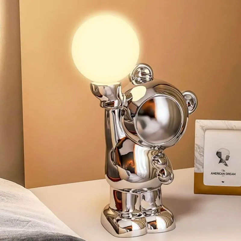 Bright Accents Beleuchtung-Bigfoot Schreibtischlampe - Einzigartige Sasquatch Resin Tischleuchte