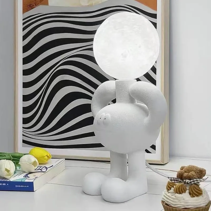 Bright Accents Beleuchtung-Bigfoot Schreibtischlampe - Einzigartige Sasquatch Resin Tischleuchte