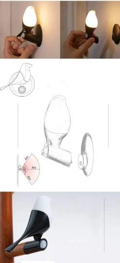 Comfort u0026 Style Beleuchtung-Bird Lamp - Smart Chargeable Atmosphere Decor Light