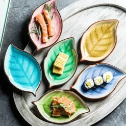 Elegance at the Table Küche & Esszimmer-Blatt Keramik Snackteller - Dekorative Vorspeisenschale