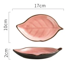 Elegance at the Table Küche & Esszimmer-Blatt Keramik Snackteller - Dekorative Vorspeisenschale