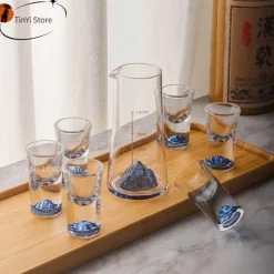 Plates u0026 More Küche & Esszimmer-Blauer Sake-Glaskrug - Weinflaschenspender Bierkühler