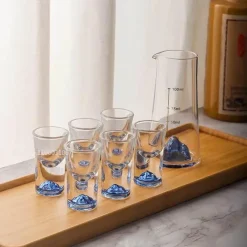 Plates u0026 More Küche & Esszimmer-Blauer Sake-Glaskrug - Weinflaschenspender Bierkühler