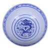 Elegance at the Table Küche & Esszimmer-Blau-weiße Ramen-Schüssel aus Porzellan mit Drachenmuster