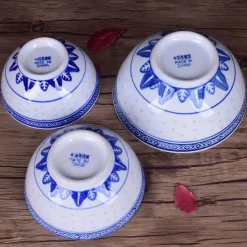 Elegance at the Table Küche & Esszimmer-Blau-weiße Ramen-Schüssel aus Porzellan mit Drachenmuster