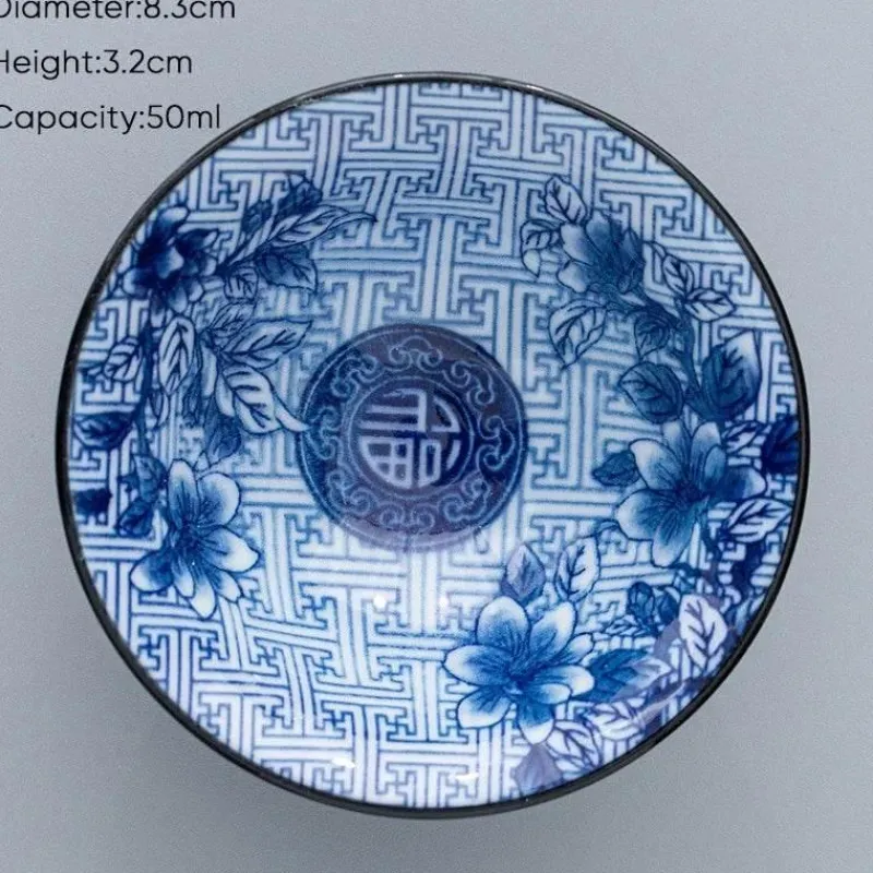 Plates u0026 More Küche & Esszimmer-Blau-weiße Teetasse aus Porzellan – japanische Espressotasse