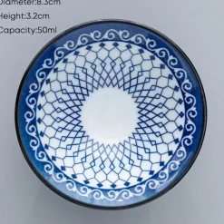 Plates u0026 More Küche & Esszimmer-Blau-weiße Teetasse aus Porzellan – japanische Espressotasse