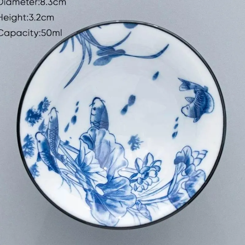 Plates u0026 More Küche & Esszimmer-Blau-weiße Teetasse aus Porzellan – japanische Espressotasse
