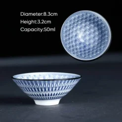 Plates u0026 More Küche & Esszimmer-Blau-weiße Teetasse aus Porzellan – japanische Espressotasse