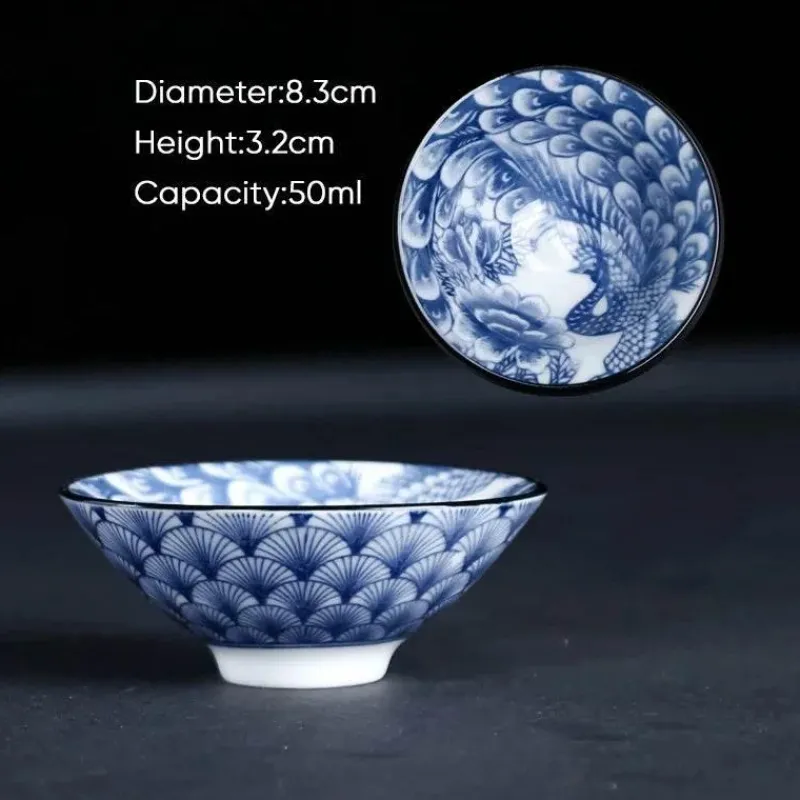 Plates u0026 More Küche & Esszimmer-Blau-weiße Teetasse aus Porzellan – japanische Espressotasse